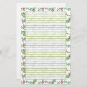 Papeterie Tea rose Rose Aquarelle Fleurs Liner (Devant / Derrière)