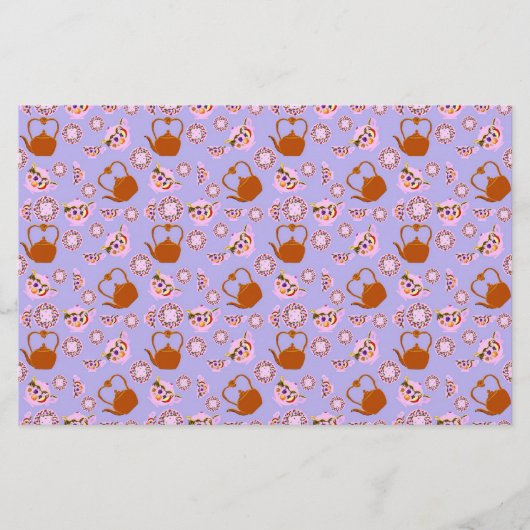 Papeterie Tea time cuisine serviette Teapot Teacup Teakettle (Devant)