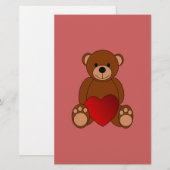 Papeterie Teddy Love (Devant / Derrière)