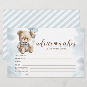 Papeterie Teddy ours baby shower parents conseils souhaits c