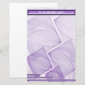 Papeterie Teintes géométriques violettes personnalisées (Devant / Derrière)