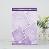 Papeterie Teintes géométriques violettes personnalisées (Debout devant)