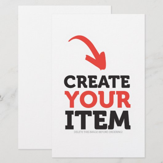 Papeterie Téléchargement fait sur commande de (Devant / Derrière)