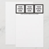 Papeterie Télécharger 3 photos et ajouter du texte - Personn (Devant / Derrière)