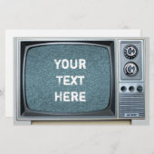 Papeterie Télévision vintage avec écran statique (Devant / Derrière)