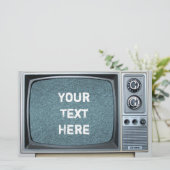 Papeterie Télévision vintage avec écran statique (Debout devant)