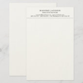 Papeterie Tendance Moderne Simple Noir & Blanc Professionnel (Devant / Derrière)