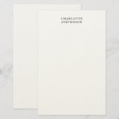 Papeterie Tendance Professionnel Blanc Simple Minimaliste (Devant / Derrière)
