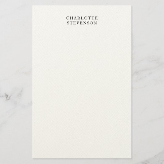 Papeterie Tendance Professionnel Blanc Simple Minimaliste (Devant)