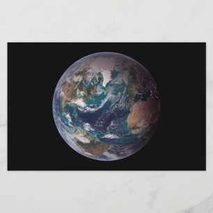 Papeterie Terre de marbre bleu (hémisphère occidental)