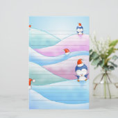 Papeterie terre de pingouin de noël (Debout devant)