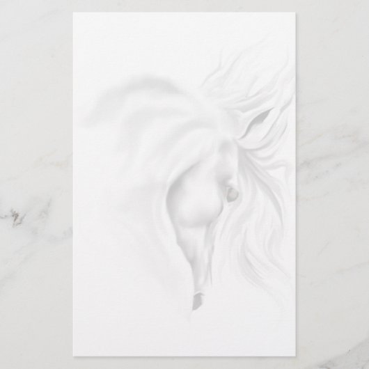 Papeterie Tête de cheval blanc stationnaire (Devant)