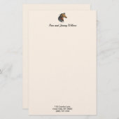 Papeterie Tête de cheval Brown design et moderne (Devant / Derrière)