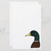 Papeterie Tête de Mallard Drake (Devant / Derrière)