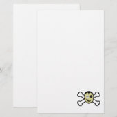 Papeterie tête et os croisés zombies (Devant / Derrière)