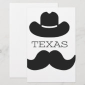 Papeterie Texas en blanc (Devant / Derrière)