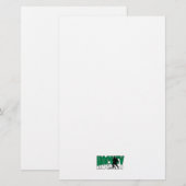 Papeterie texte de hockey vert (Devant / Derrière)