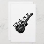 Papeterie Texte Et Image Ukulele (Devant / Derrière)