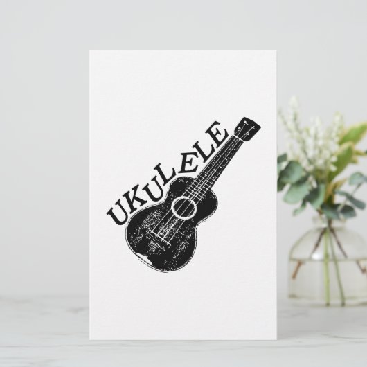 Papeterie Texte Et Image Ukulele (Debout devant)