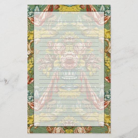 Papeterie Textile avec un motif floral de répétition (Devant)