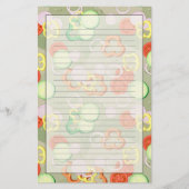 Papeterie Texture avec des tranches de légumes (Devant)