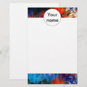 Papeterie Texture colorée (Devant / Derrière)