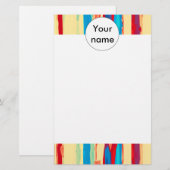 Papeterie Texture d'aquarelles (Devant / Derrière)