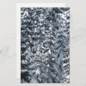 Papeterie Texture de l'arbre à neige (Devant / Derrière)