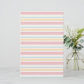 Papeterie texture des rayures rose orange (Debout devant)