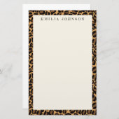 Papeterie texture Empreinte de léopard | Stationnaire person (Devant / Derrière)