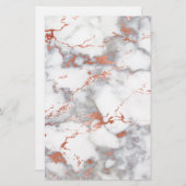 Papeterie texture rose de marbre d'or (Devant / Derrière)