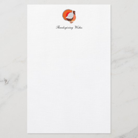 Papeterie Thanksgiving Turkey Stationery (Devant)
