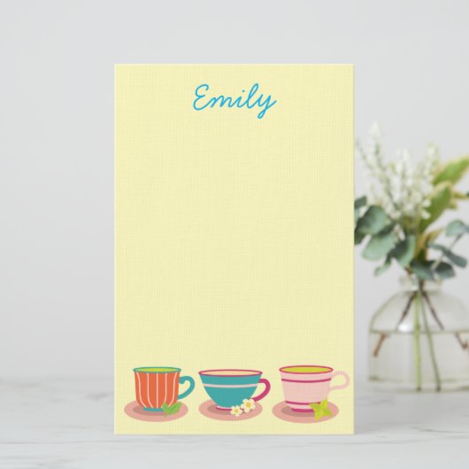 Papeterie Thé de menthe poivrée pour les amateurs de thé (Debout devant)