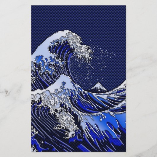 Papeterie The Great Hokusai Wave Carbon Fiber (Devant)