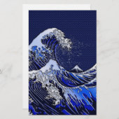 Papeterie The Great Hokusai Wave Carbon Fiber (Devant / Derrière)