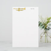 Papeterie Thème de musique de trompette d'or (Debout devant)