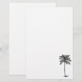 Papeterie Thème de plage tropicale de cocotier (Devant / Derrière)