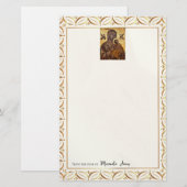 Papeterie Theotokos et Christ enfant chrétien orthodoxe (Devant / Derrière)