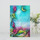 PAPETERIE THUMBELINA DORMIR ENTRE FEUILLES ROSE (Debout devant)