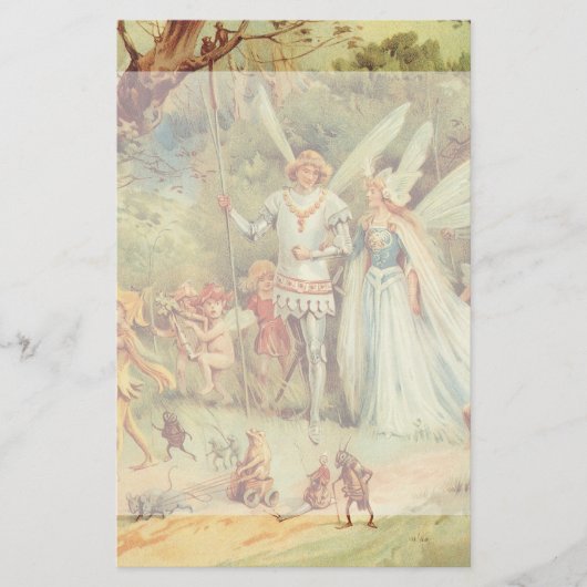 Papeterie Thumbelina et Prince Mariage, contes Vintages de f (Devant)