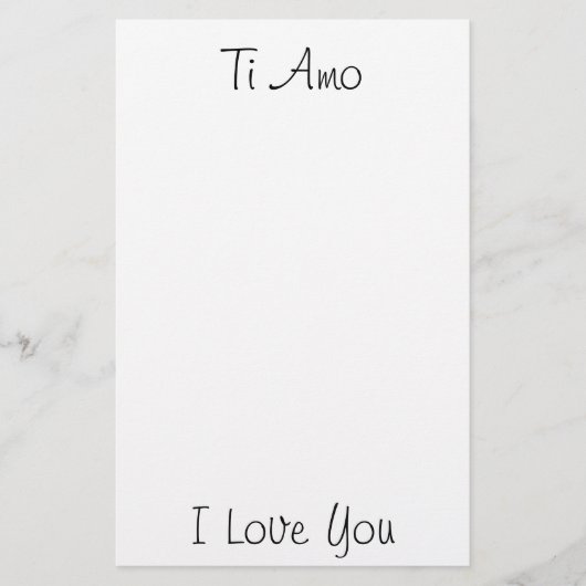 Papeterie Ti Amo/I Love You (Devant)