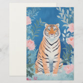 Papeterie Tigre de jardin (Devant / Derrière)