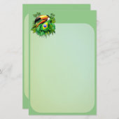 Papeterie Toco Toucan avec drapeau brésilien (Devant / Derrière)