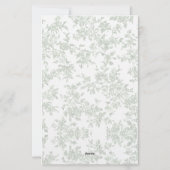 Papeterie Toile Botanique Classique Monogramme Vert Sauge (Dos)