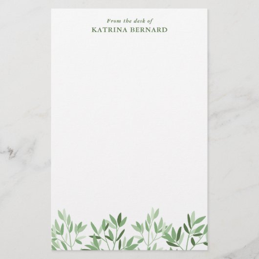 Papeterie Tons doux de verdure du bureau de (Devant)