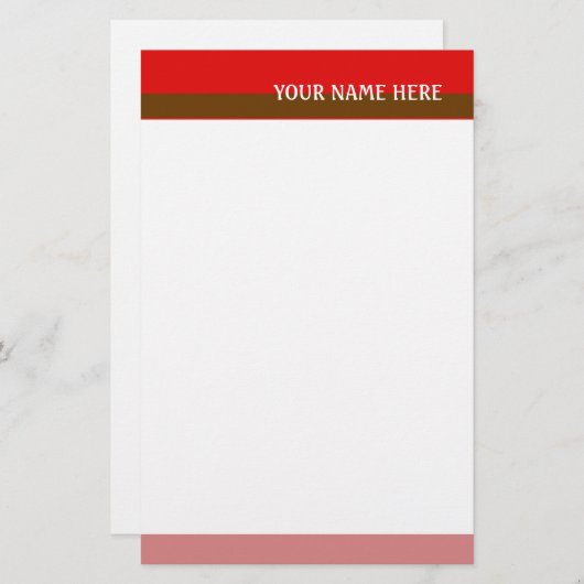 Papeterie Tons rouges (Devant / Derrière)