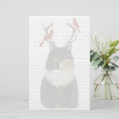 Papeterie Tortoiseshell Cat with Antlers and Red Birds (Debout devant)
