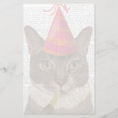 Papeterie Tortoiseshell Cat with Party Casquette (Devant)