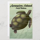 Papeterie Tortue de mer de l'île de l'Ascension (Devant / Derrière)