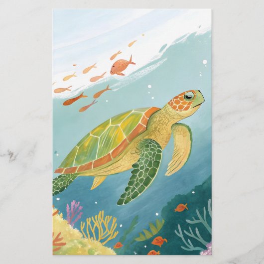 Papeterie Tortue de peinture (Devant)
